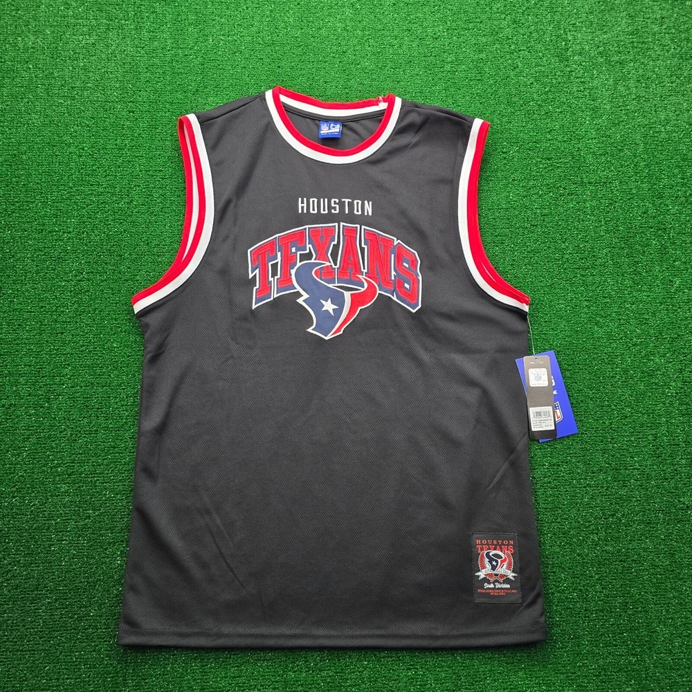 Houston Texans Jersey Mens Large Football Basketball Sleeveless Tank Shirt NWT